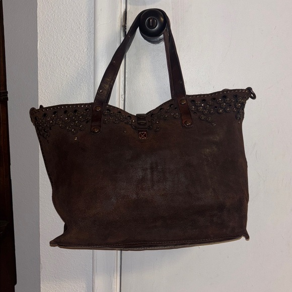 Campomaggi Dark Brown Studded Tote - Picture 6 of 7